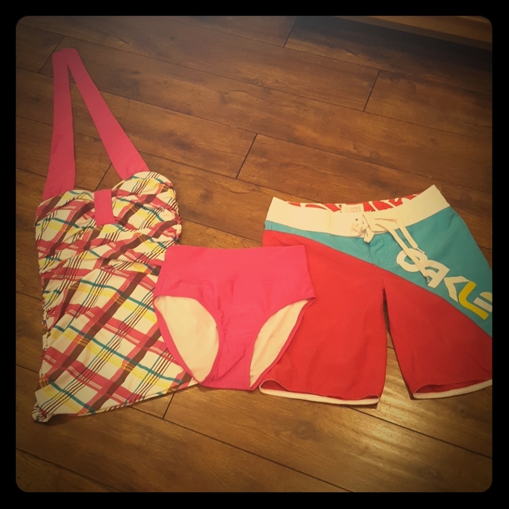 Swim suit with board shorts